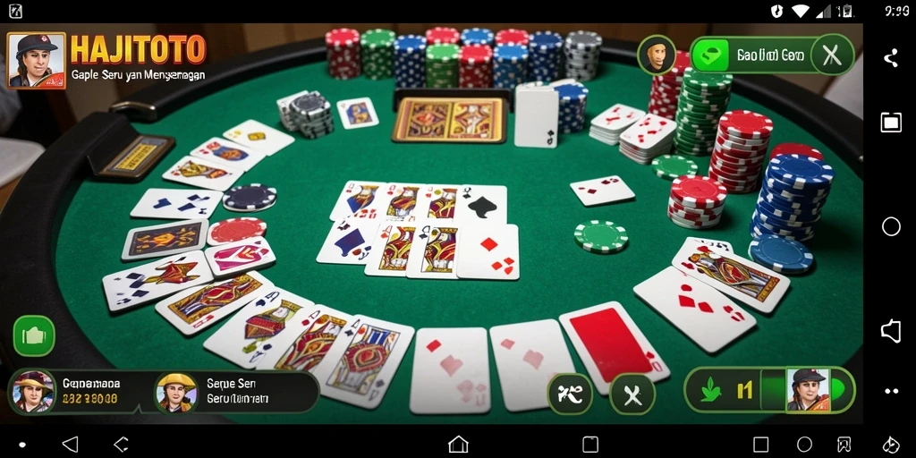 Tampilan gameplay seru di HAJITOTO yang menunjukkan pertarungan Gaple.