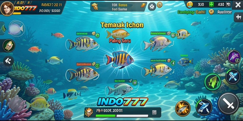 Tampilan menarik dari gameplay Tembak Ikan di INDO777.