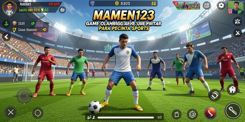 Tampilan gameplay seru di MAMEN123 dengan berbagai olahraga yang dapat dimainkan.