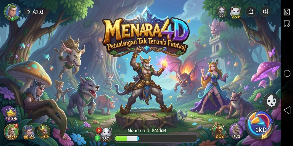 Screenshot utama MENARA4D yang menampilkan gameplay petualangan yang seru.