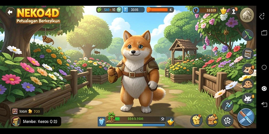 Gambaran gameplay seru dalam NEKO4D saat bertani.